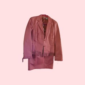 Newport news leather suit pink size 6